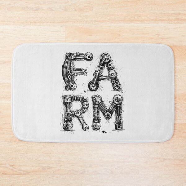 Item preview, Industrial Mechanical Farm Text Typography designed and sold by SplashTastic.