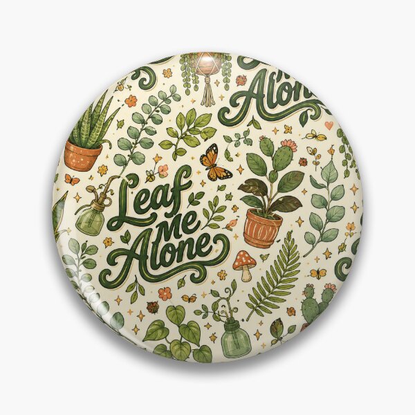 Item preview, Funny Plant Pun Seamless Pattern – Retro 70s Cottagecore Foliage designed and sold by OpenDreamArts.