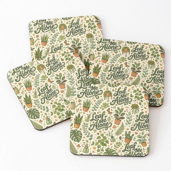 Item preview, Funny Plant Pun Seamless Pattern – Retro 70s Cottagecore Foliage designed and sold by OpenDreamArts.