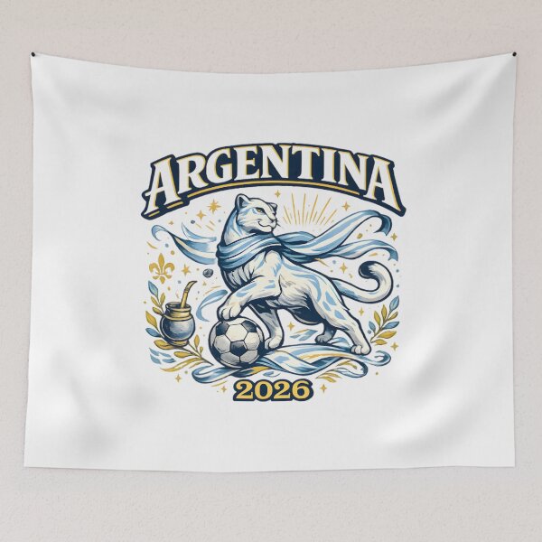 Item preview, Argentina Puma Football 2026 Vintage T-Shirt designed and sold by Drofted.