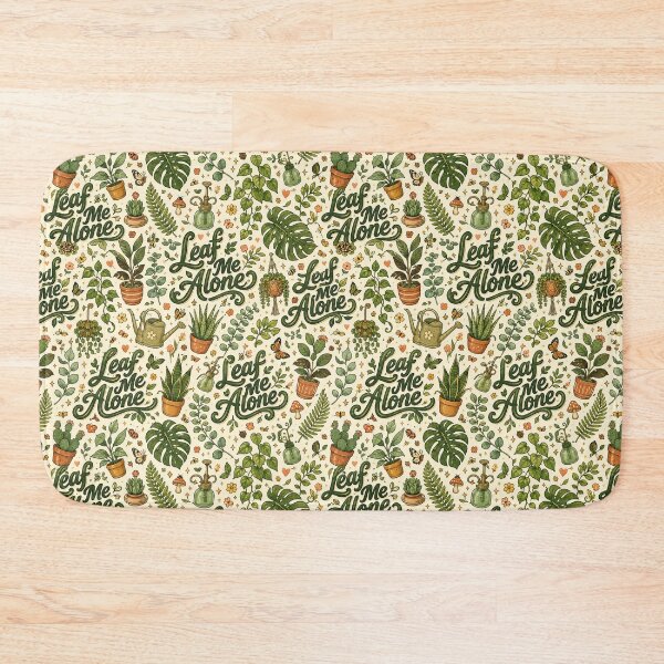 Item preview, Funny Plant Pun Seamless Pattern – Retro 70s Cottagecore Foliage designed and sold by OpenDreamArts.