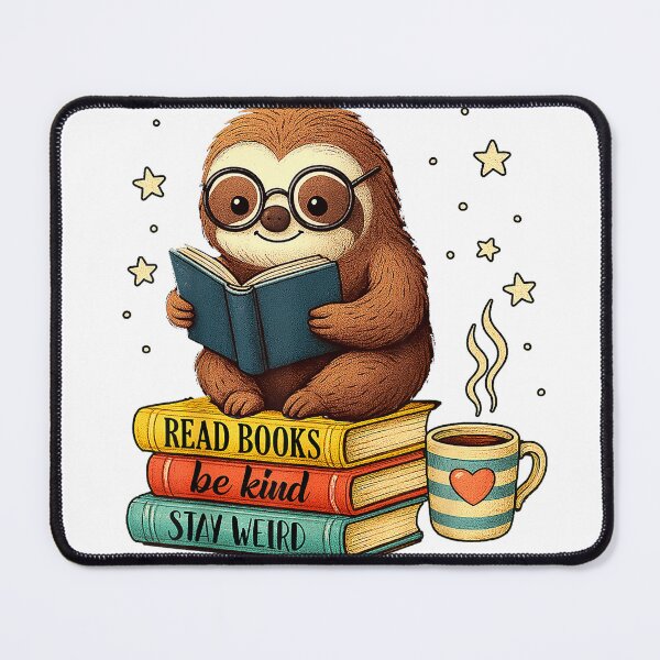 Item preview, Book Lover Sloth Reading Bookish Library Read Books Be Kind T-Shirt designed and sold by Voila-creative.
