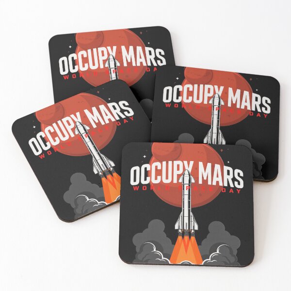 Item preview, Occupy Mars World Space Day Rocket Launch Red Planet Graphic T-Shirt v1 designed and sold by DarylWelsh2024.