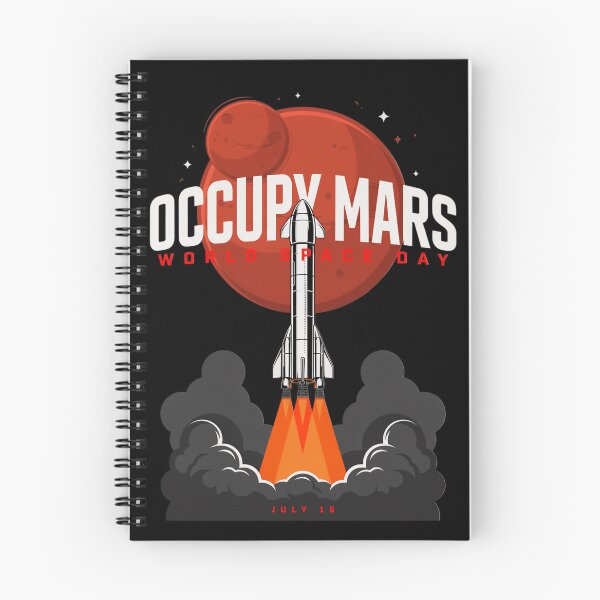 Item preview, Occupy Mars World Space Day Rocket Launch Red Planet Graphic T-Shirt v1 designed and sold by DarylWelsh2024.