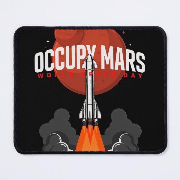 Item preview, Occupy Mars World Space Day Rocket Launch Red Planet Graphic T-Shirt v1 designed and sold by DarylWelsh2024.