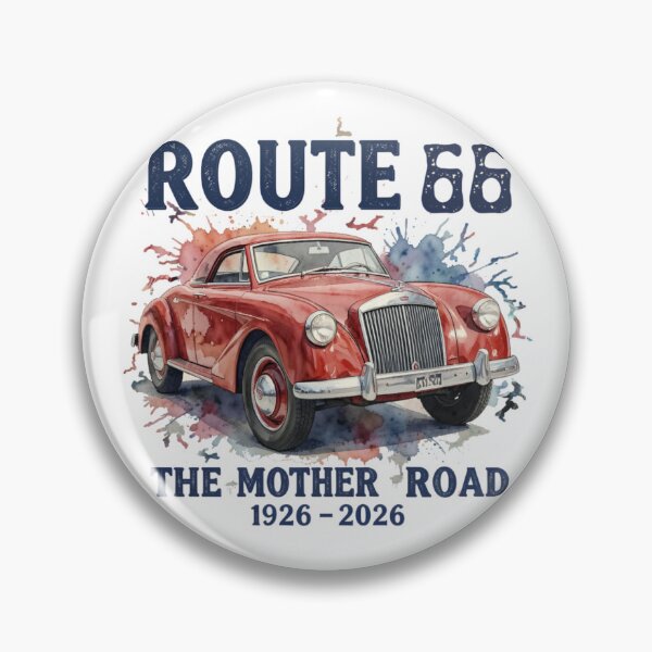 Item preview, Route 66 Centennial Vintage Car 1926–2026 | The Mother Road Classic Retro Americana Design designed and sold by DigiArt8Design.