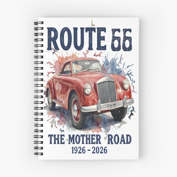 Item preview, Route 66 Centennial Vintage Car 1926–2026 | The Mother Road Classic Retro Americana Design designed and sold by DigiArt8Design.