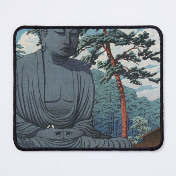 Item preview, Great Buddha of Kamakura - Vintage Shin-hanga Japanese Art designed and sold by vekotpu.