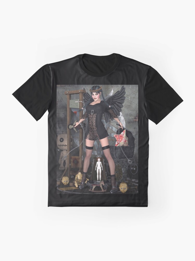Alternate view of Wednesday Addams Fallen Witch Angel Graphic T-Shirt