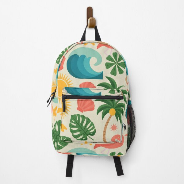 Item preview, Vibrant Tropical Pattern | Flamingo Palm Tree Seamless Repeat designed and sold by Midnight Veil Designs.