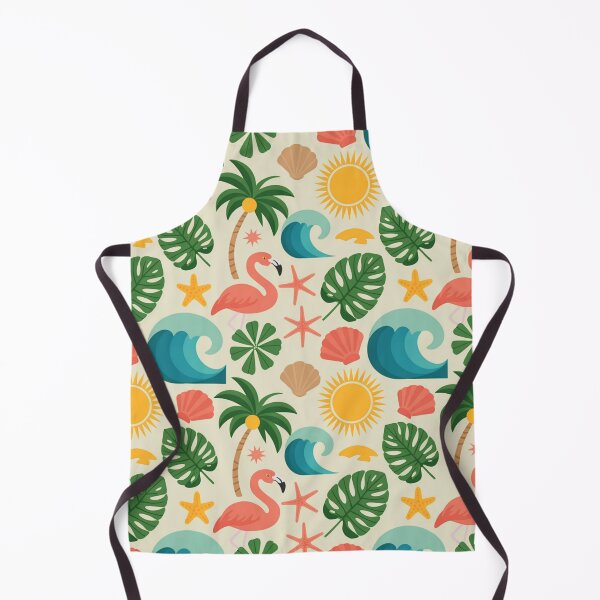 Item preview, Vibrant Tropical Pattern | Flamingo Palm Tree Seamless Repeat designed and sold by Midnight Veil Designs.