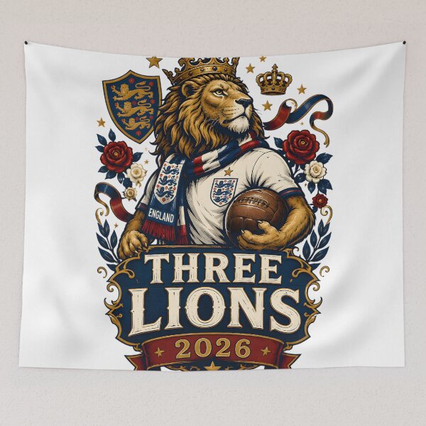 Item preview, Three Lions Football 2026 Vintage T-Shirt designed and sold by Drofted.