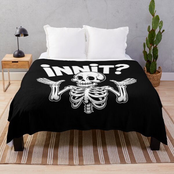 Item preview, Innit Funny British Slang Skeleton Sarcastic Gift designed and sold by Say It With Ink.