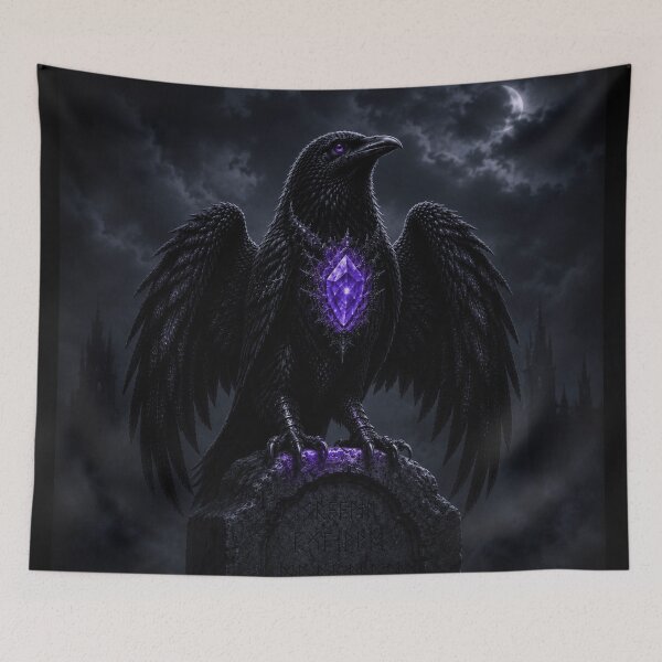 Item preview, Arcane Raven Guardian – Mystery of Midnight Shadows designed and sold by Biaa777.