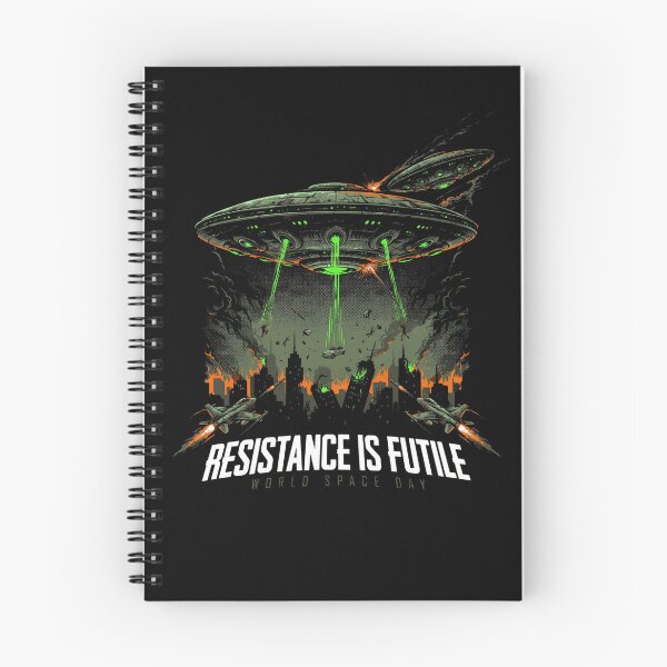 Item preview, Resistance Is Futile World Space Day Alien Invasion UFO Attack T-Shirt v1 designed and sold by DarylWelsh2024.