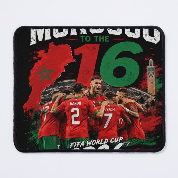 Item preview, Morocco To The 16 – FIFA World Cup 2026 Inspired Football Fan Design designed and sold by MaaroufDesign.