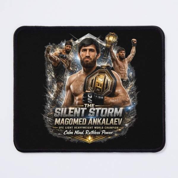 Item preview, Magomed Ankalaev – The Silent Storm | UFC Light Heavyweight Champion Premium Sports Poster designed and sold by tareankush.