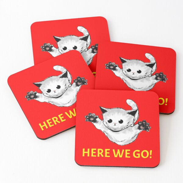 Item preview, Here We Go Cute Leaping Cat designed and sold by GenZFashion000.