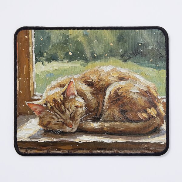 Item preview, Sleeping Cat Sunny Windowsill Oil Painting Art designed and sold by Francis & May.
