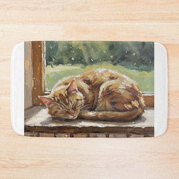 Item preview, Sleeping Cat Sunny Windowsill Oil Painting Art designed and sold by Francis & May.