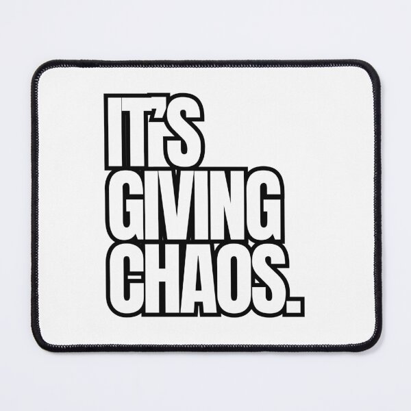 Item preview, It's Giving Chaos. | Funny Gen Z Meme Quote | Minimalist Typography Shirt designed and sold by OveloStudios.