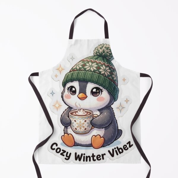 Item preview, Cozy Winter Vibez Cute Penguin Hot Cocoa Sticker designed and sold by Snikdha.