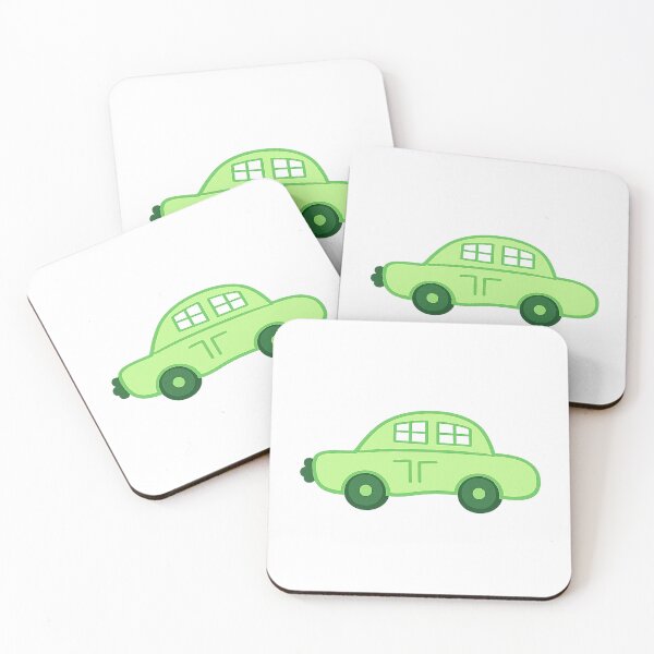 Item preview, Cute Green Car Minimalist Line Art Doodle designed and sold by Stick It Wear It.