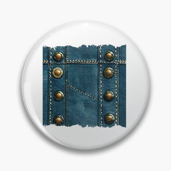 Item preview, Piece Of Torn Denim With Tack Buttons Photo designed and sold by DEC02.