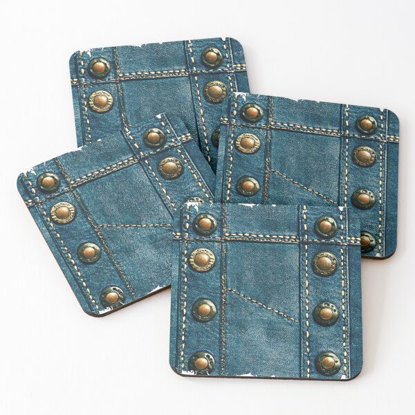 Item preview, Piece Of Torn Denim With Tack Buttons Photo designed and sold by DEC02.