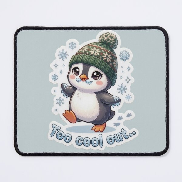 Item preview, Too Cool Out Funny Winter Penguin Sticker designed and sold by Snikdha.