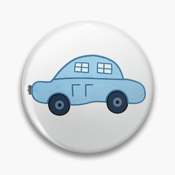 Item preview, Cute Blue Car Minimalist Line Art Doodle designed and sold by Stick It Wear It.