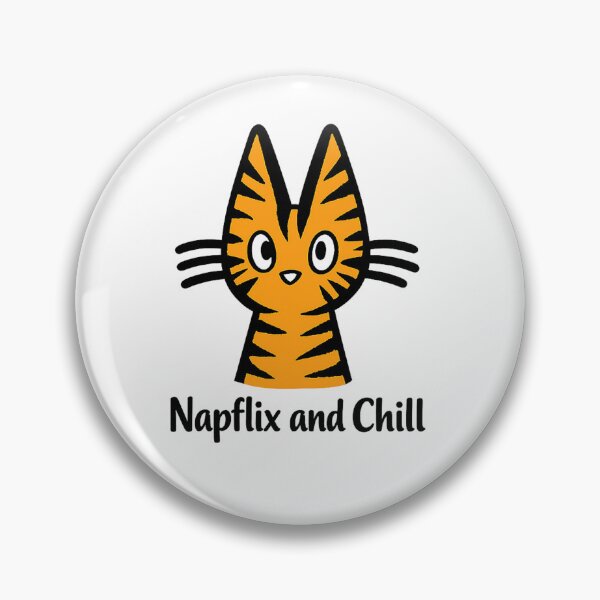 Item preview, Funny Orange Cat Napflix and Chill Relatable Doodle designed and sold by Stick It Wear It.