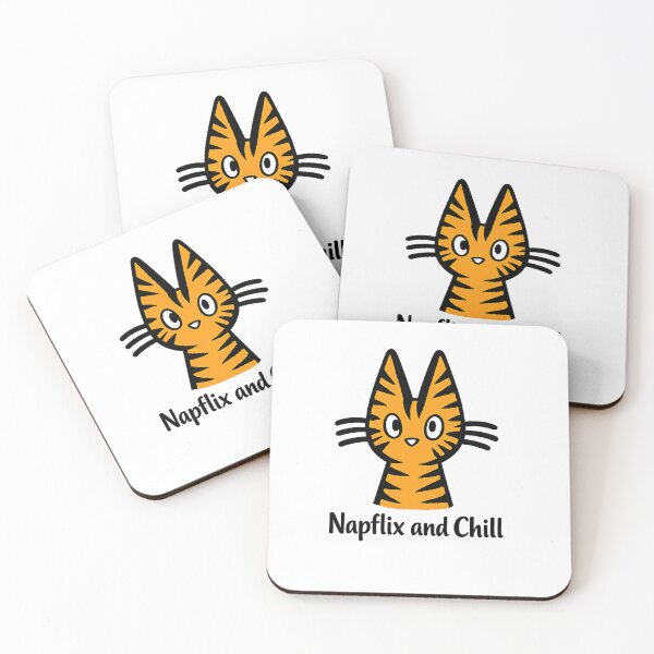 Item preview, Funny Orange Cat Napflix and Chill Relatable Doodle designed and sold by Stick It Wear It.