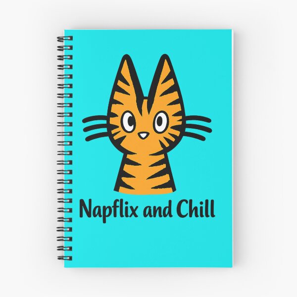 Item preview, Funny Orange Cat Napflix and Chill Relatable Doodle designed and sold by Stick It Wear It.