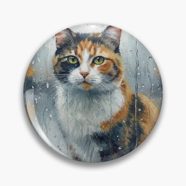 Item preview, Calico Cat Rainy Window Watercolor Painting Art designed and sold by Francis & May.