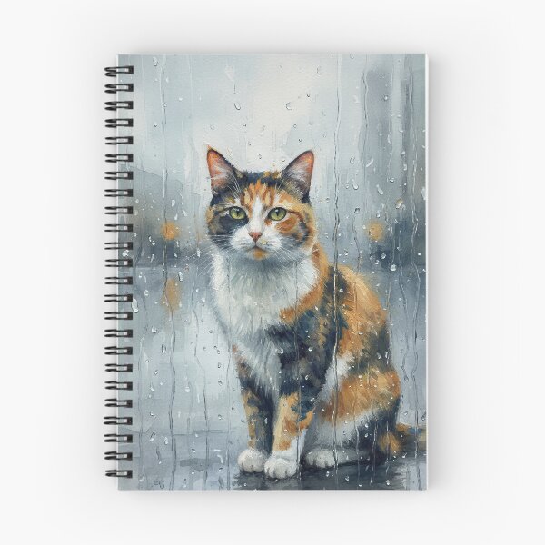 Item preview, Calico Cat Rainy Window Watercolor Painting Art designed and sold by Francis & May.