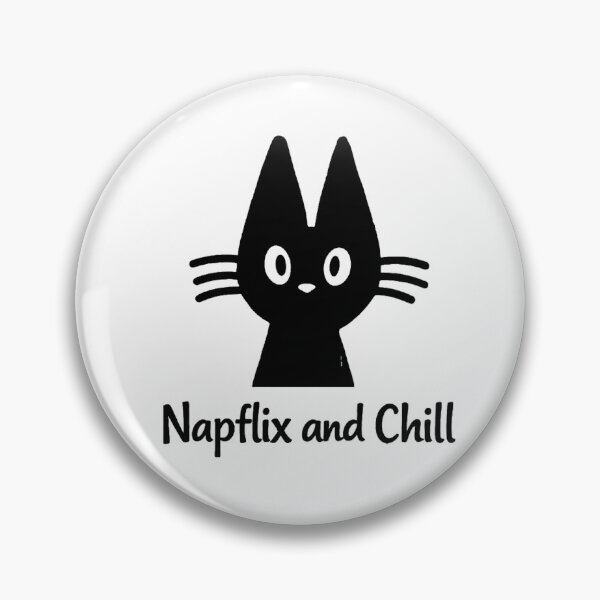 Item preview, Funny Black Cat Napflix and Chill Lazy Doodle designed and sold by Stick It Wear It.