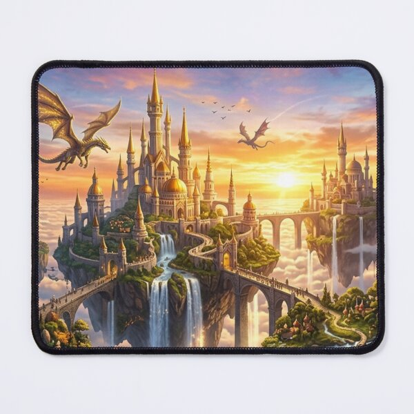 Item preview, Fantasy Floating Kingdom with Dragons designed and sold by FashioonTrends.