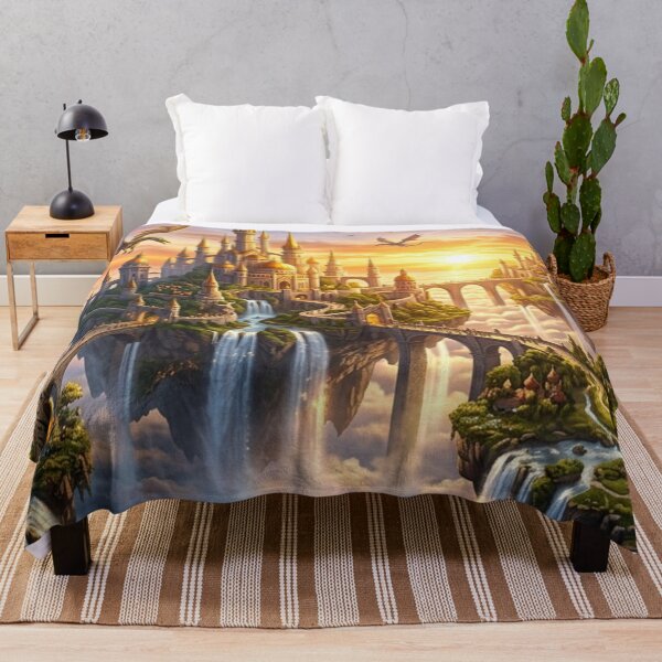 Item preview, Fantasy Floating Kingdom with Dragons designed and sold by FashioonTrends.