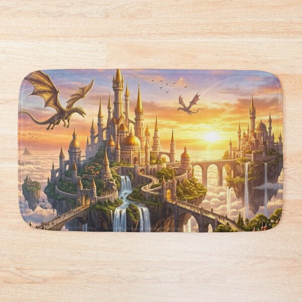 Item preview, Fantasy Floating Kingdom with Dragons designed and sold by FashioonTrends.