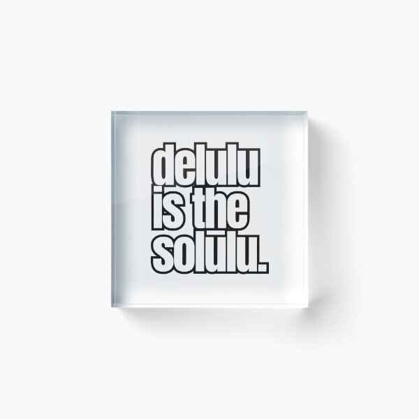 Item preview, Delulu Is the Solulu. | Funny Gen Z Meme | Minimalist Typography Shirt designed and sold by OveloStudios.