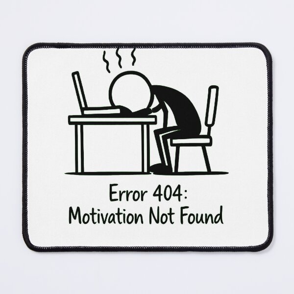 Item preview, Error 404 Motivation Not Found Funny Stickman Meme designed and sold by Stick It Wear It.