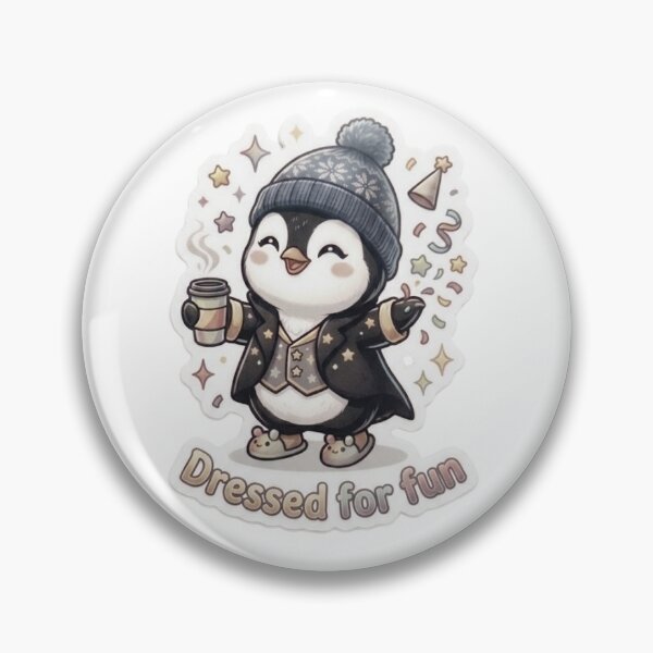 Item preview, Dressed For Fun New Year Party Penguin Sticker designed and sold by Snikdha.