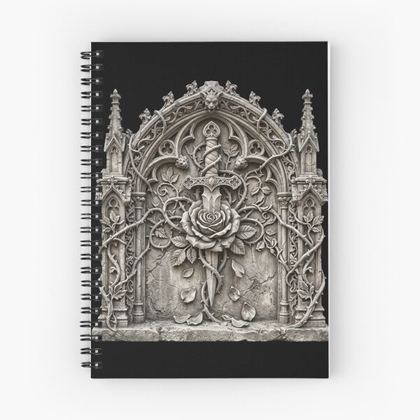 Item preview, Dagger and Rose in Cracked Stone — Gothic Sculpture designed and sold by David Mateo ArtWorks.