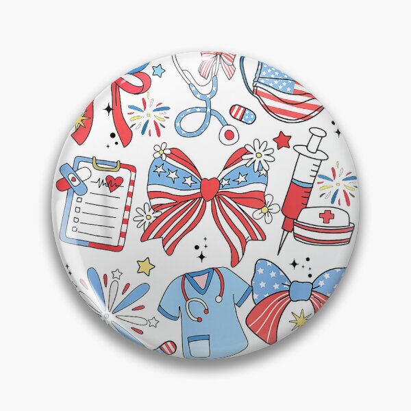 Item preview, Coquette Bow 4th July Nurse ICU Nurse CRNA Surgical Medical T-Shirt designed and sold by Badriiiii.