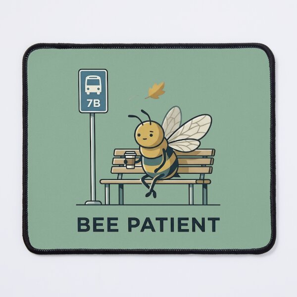 Item preview, Bee Patient | Cute Bee Pun Waiting at Bus Stop designed and sold by Nabzea.