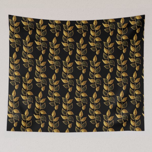 Item preview, Elegant Gold and Green Botanical Leaf Branch designed and sold by colorful-white.