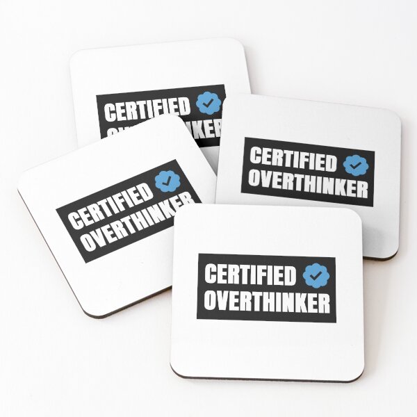 Item preview, Certified Overthinker Sticker | Funny Anxiety Meme Decal | Relatable Overthinking Humor designed and sold by ayatstudio.
