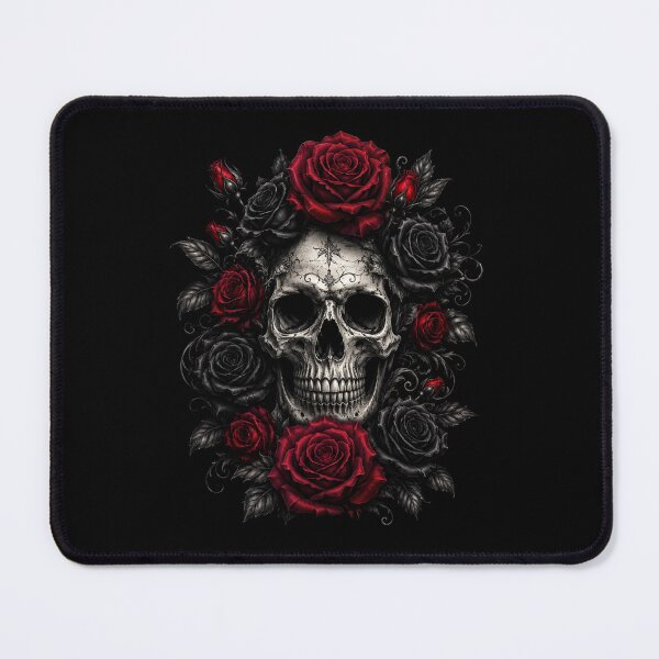 Item preview, Skeleton Metalhead Skulls and Roses Metal Rock designed and sold by PugD.