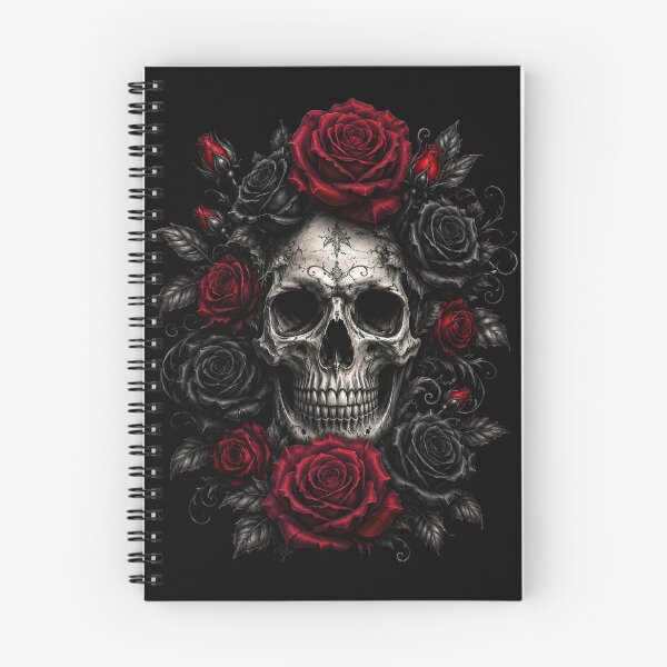 Item preview, Skeleton Metalhead Skulls and Roses Metal Rock  designed and sold by PugD.